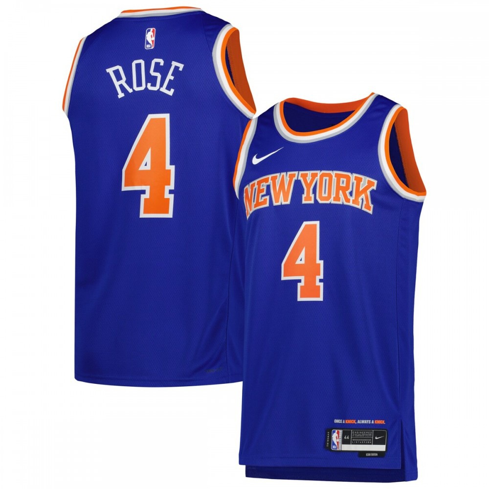 Derrick Rose New York Knicks Unisex 2022/23 Swingman Jersey - Icon Edition - Blue-Pro Kit Vault | Brand New 26/27 Sports Jerseys